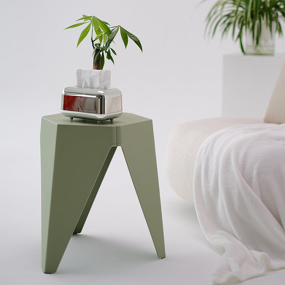 Artiss Furniture > Bar Stools & Chairs > Table & Bar Stools Artiss 2x Bar Stools Puzzle Plastic Foot Stool Green