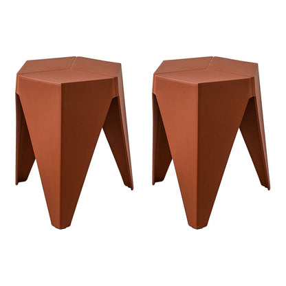 Artiss Furniture > Bar Stools & Chairs > Table & Bar Stools Artiss 2x Bar Stools Puzzle Plastic Foot Stool Red