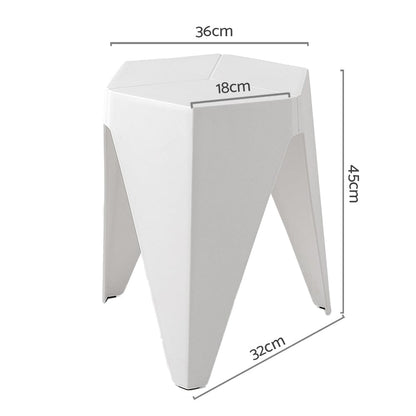 Artiss Furniture > Bar Stools & Chairs > Table & Bar Stools Artiss 2x Bar Stools Puzzle Plastic Foot Stool White