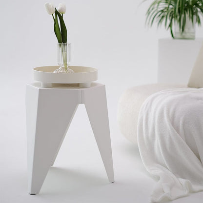 Artiss Furniture > Bar Stools & Chairs > Table & Bar Stools Artiss 2x Bar Stools Puzzle Plastic Foot Stool White