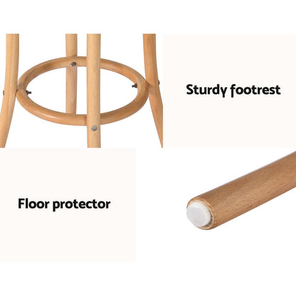 Artiss Furniture > Bar Stools & Chairs > Table & Bar Stools Artiss Bar Stool Rattan Seat Wooden