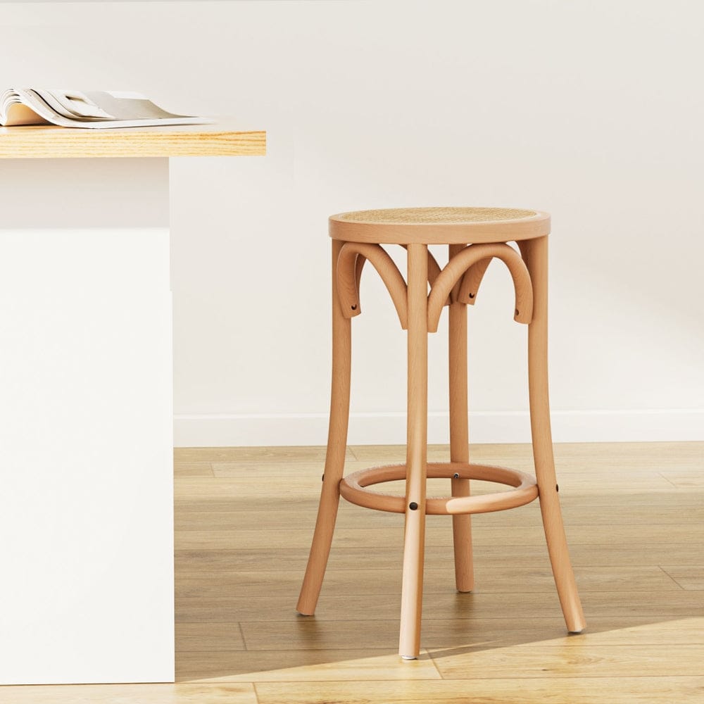 Artiss Furniture > Bar Stools & Chairs > Table & Bar Stools Artiss Bar Stool Rattan Seat Wooden