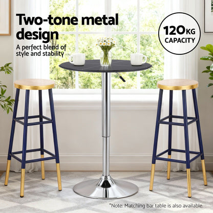 Artiss Furniture > Bar Stools & Chairs > Table & Bar Stools Artiss Bar Stools Metal Gold Navy