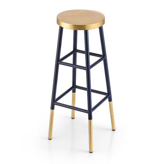 Artiss Furniture > Bar Stools & Chairs > Table & Bar Stools Artiss Bar Stools Metal Gold Navy