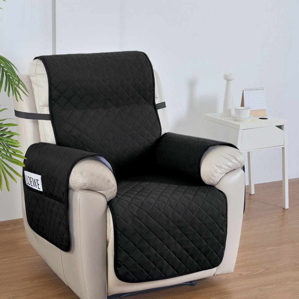 Artiss Furniture > Bar Stools & Chairs > Table & Bar Stools Artiss Recliner Chair Cover 100% Water Resistant Black