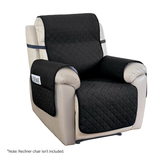 Artiss Furniture > Bar Stools & Chairs > Table & Bar Stools Artiss Recliner Chair Cover 100% Water Resistant Black
