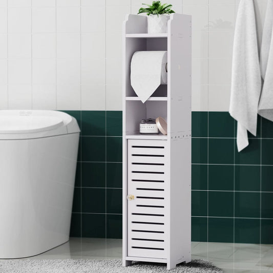 Artiss Furniture > Bathroom > Bathroom Cabinets, Cupboards & Storage Artiss Bathroom Cabinet Toilet Roll Holder Tissue Organizer 3 Tier Floor Cabinet
