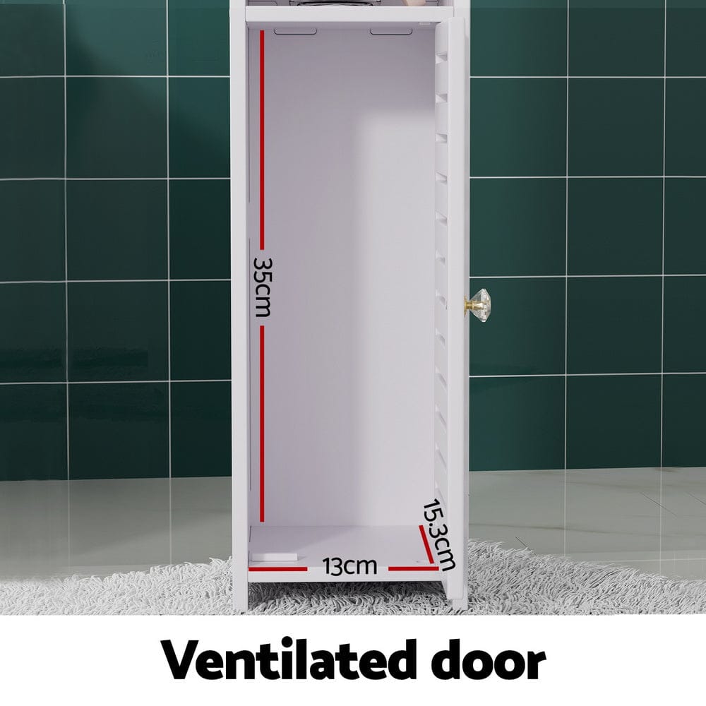 Artiss Furniture > Bathroom > Bathroom Cabinets, Cupboards & Storage Artiss Bathroom Cabinet Toilet Roll Holder Tissue Organizer 3 Tier Floor Cabinet