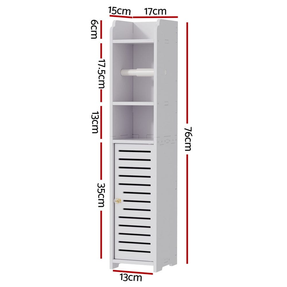 Artiss Furniture > Bathroom > Bathroom Cabinets, Cupboards & Storage Artiss Bathroom Cabinet Toilet Roll Holder Tissue Organizer 3 Tier Floor Cabinet