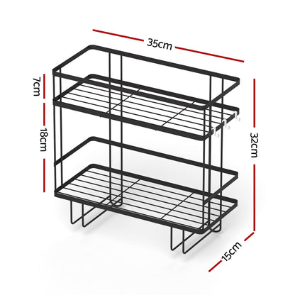 Artiss Furniture > Bathroom > Bathroom Cabinets, Cupboards & Storage Artiss Over Toilet Storage Rack Bathroom Shelf Organizer 2 Tier