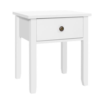 Artiss Furniture > Bedroom > Bedside Tables Artiss Bedside Table 1 Drawer - BOW White