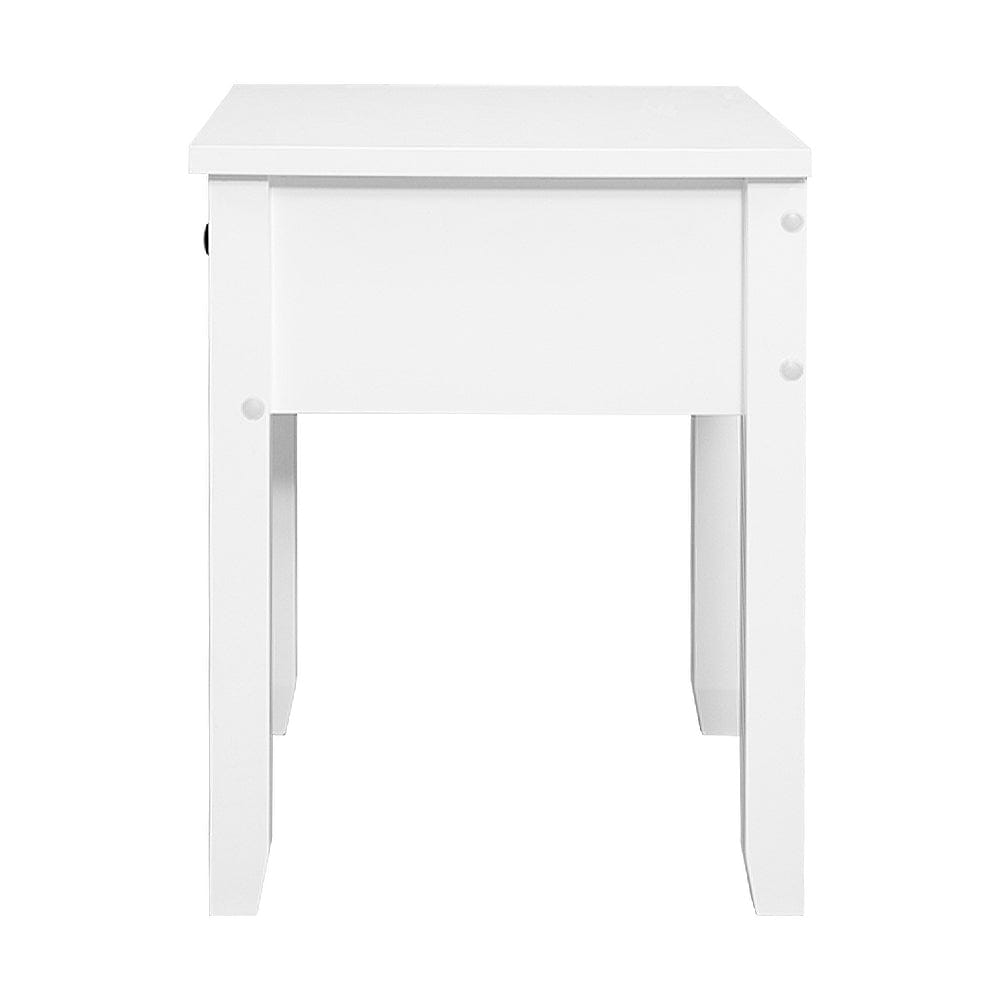 Artiss Furniture > Bedroom > Bedside Tables Artiss Bedside Table 1 Drawer - BOW White