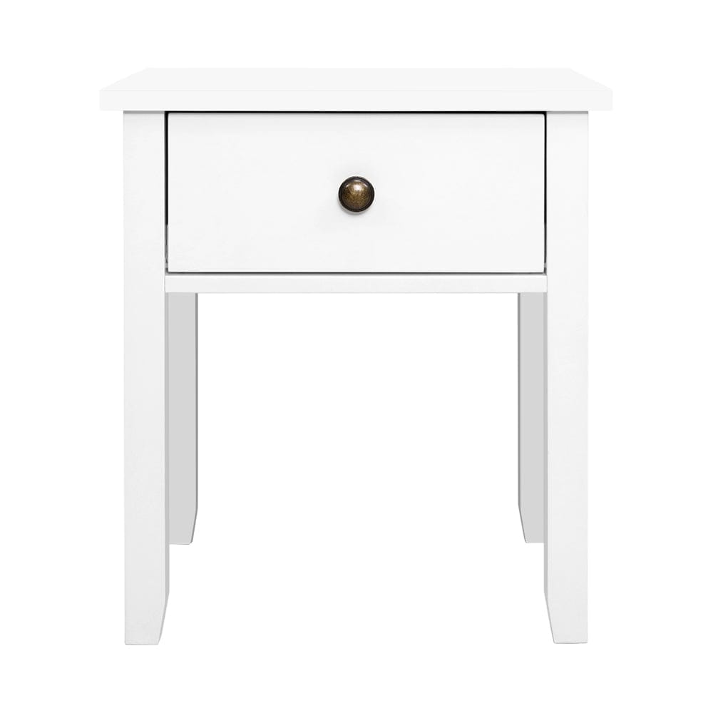 Artiss Furniture > Bedroom > Bedside Tables Artiss Bedside Table 1 Drawer - BOW White