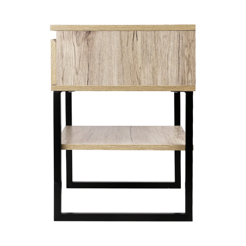 Artiss Furniture > Bedroom > Bedside Tables Artiss Bedside Table 1 Drawers with Shelf - CASEY
