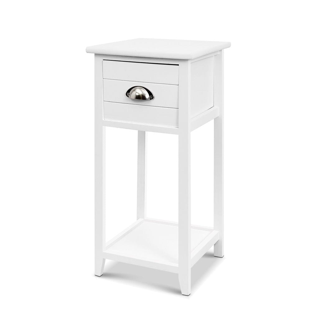 Artiss Furniture > Bedroom > Bedside Tables Artiss Bedside Table Vintage - THYME White