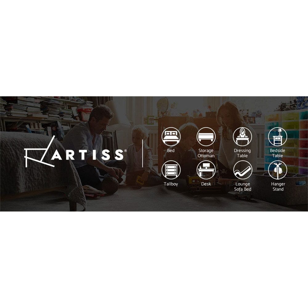 Artiss Furniture > Bedroom > Bedside Tables Artiss Bedside Table Vintage - THYME White