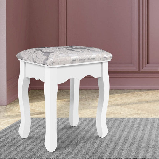 Artiss Furniture > Bedroom > Dressing Vanity & Dressing Tables Artiss Dressing Table Stool Velvet White
