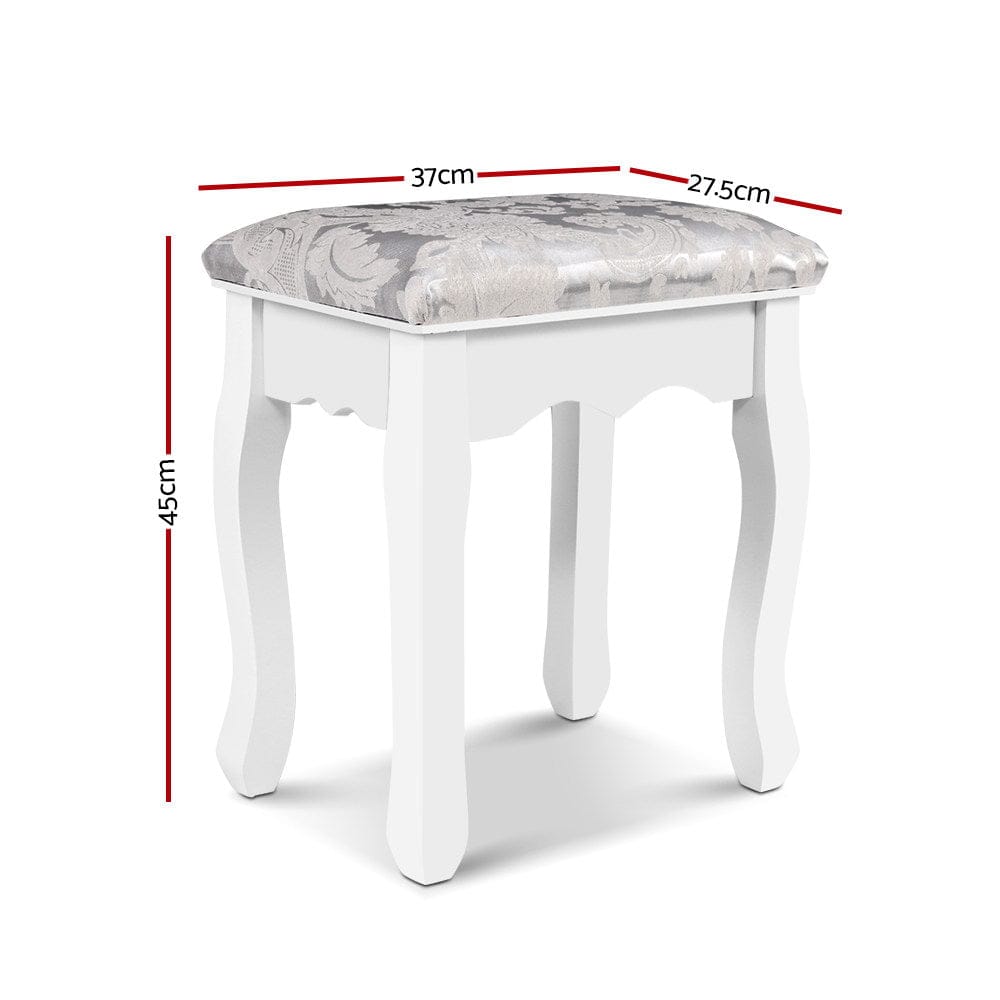 Artiss Furniture > Bedroom > Dressing Vanity & Dressing Tables Artiss Dressing Table Stool Velvet White