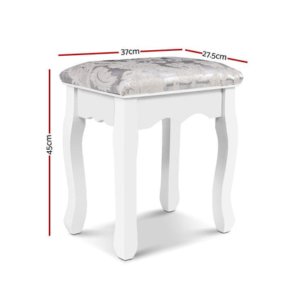 Artiss Furniture > Bedroom > Dressing Vanity & Dressing Tables Artiss Dressing Table Stool Velvet White