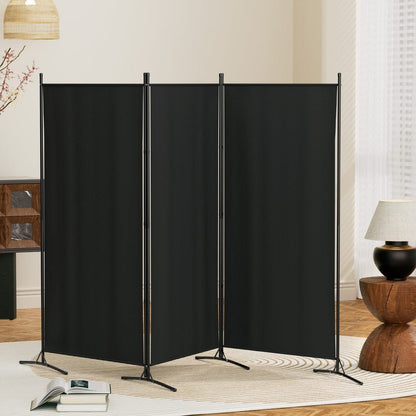 Artiss Furniture > Bedroom > Room Dividers Artiss 3 Panel Room Divider Screen 260x180cm Fabric Black