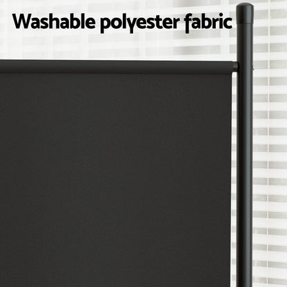 Artiss Furniture > Bedroom > Room Dividers Artiss 3 Panel Room Divider Screen 260x180cm Fabric Black