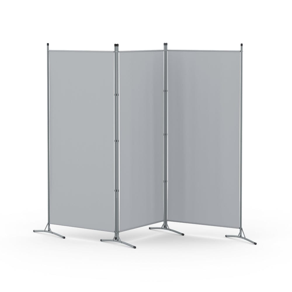 Artiss Furniture > Bedroom > Room Dividers Artiss 3 Panel Room Divider Screen 260x180cm Fabric Grey