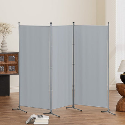 Artiss Furniture > Bedroom > Room Dividers Artiss 3 Panel Room Divider Screen 260x180cm Fabric Grey
