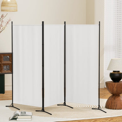 Artiss Furniture > Bedroom > Room Dividers Artiss 3 Panel Room Divider Screen 260x180cm Fabric White