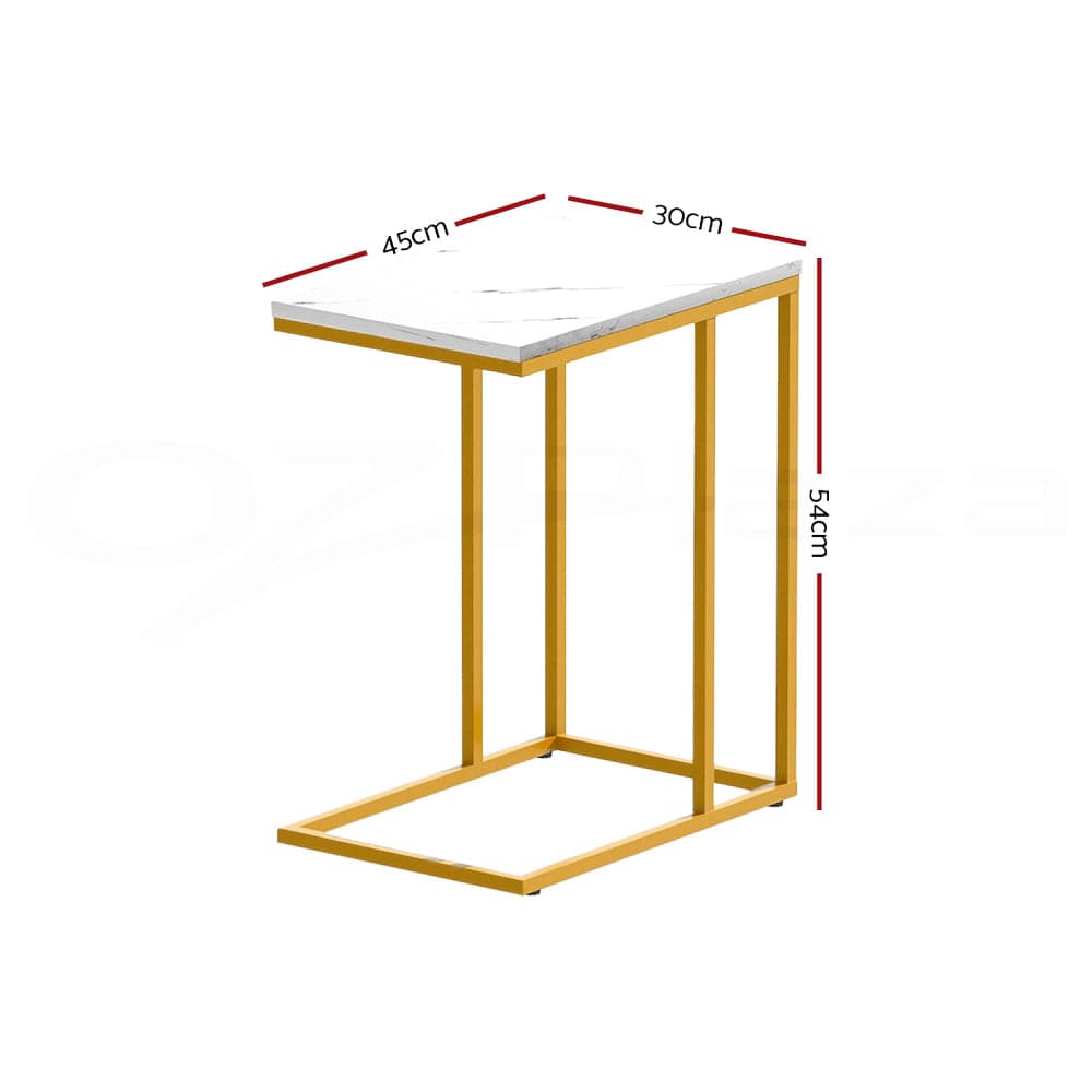 Artiss Furniture > Dining > Buffets & Sideboards Artiss Coffee Table Side Table Marble Effect Emma