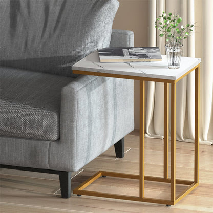 Artiss Furniture > Dining > Buffets & Sideboards Artiss Coffee Table Side Table Marble Effect Emma