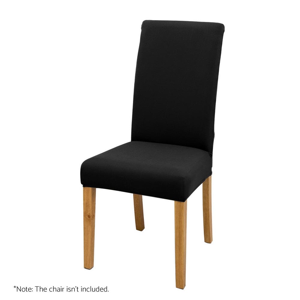 Artiss Furniture > Dining > Dining Set Artiss Dining Chair Covers 6x Slipcovers Spandex Stretch Banquet Wedding Black