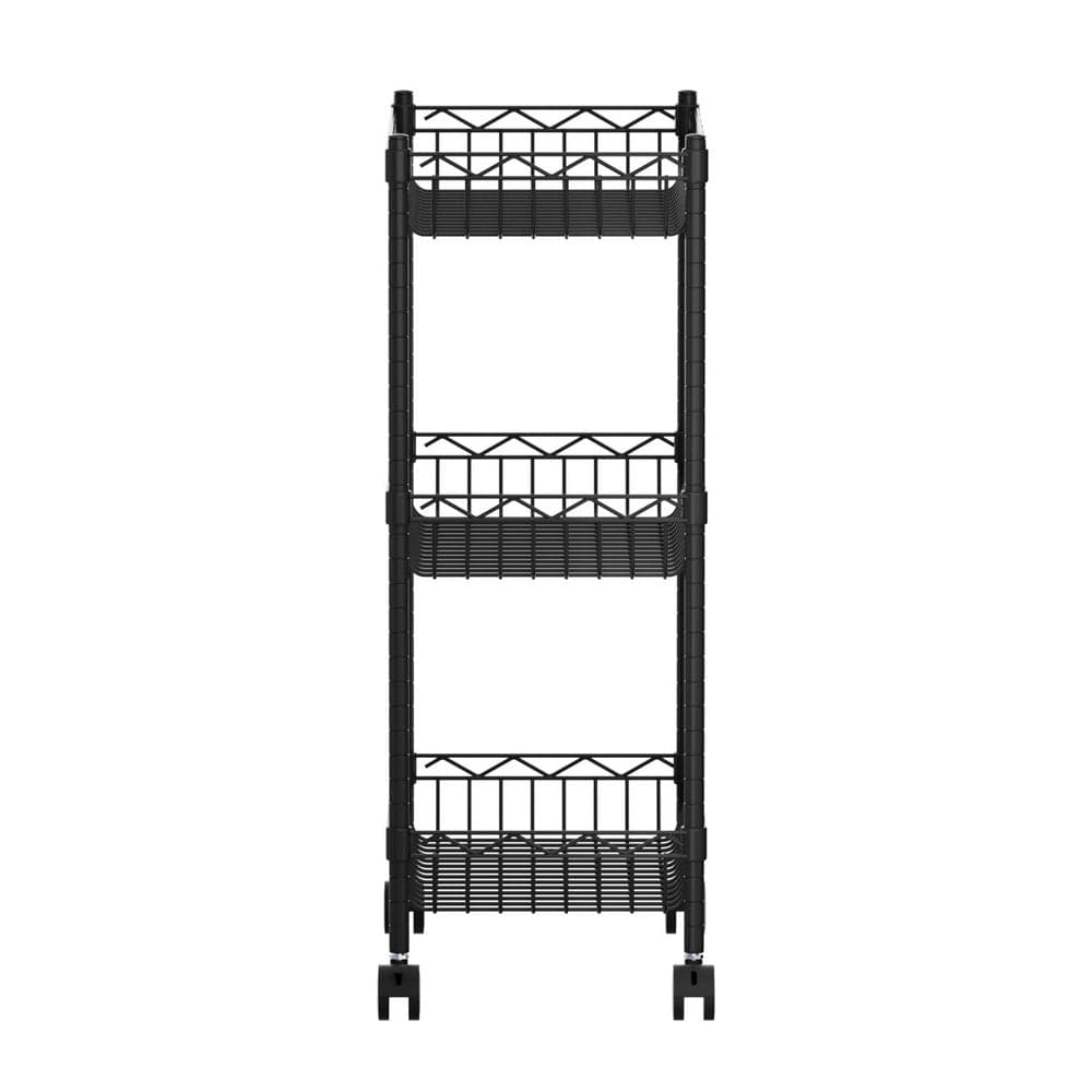 Artiss Furniture > Dining > Kitchen & Dining Trolleys Artiss 3-Tier Shelving Unit Adjustable Garage Storage Kitchen Rack With Wheels