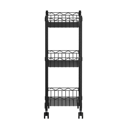 Artiss Furniture > Dining > Kitchen & Dining Trolleys Artiss 3-Tier Shelving Unit Adjustable Garage Storage Kitchen Rack With Wheels