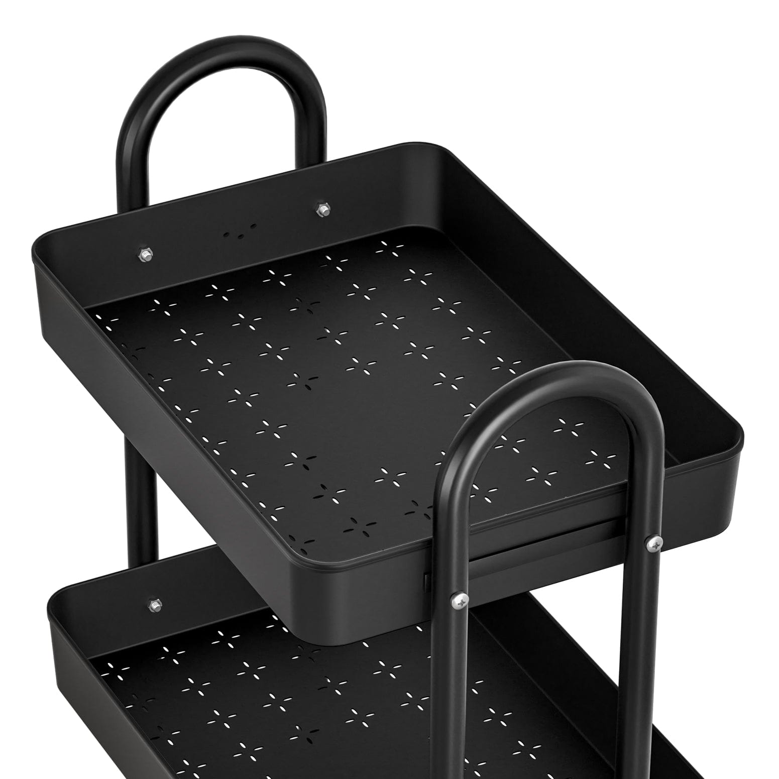 Artiss Furniture > Dining > Kitchen & Dining Trolleys Artiss Storage Trolley Kitchen Cart 3 Tiers Rack Shelf Organiser Wheels Black