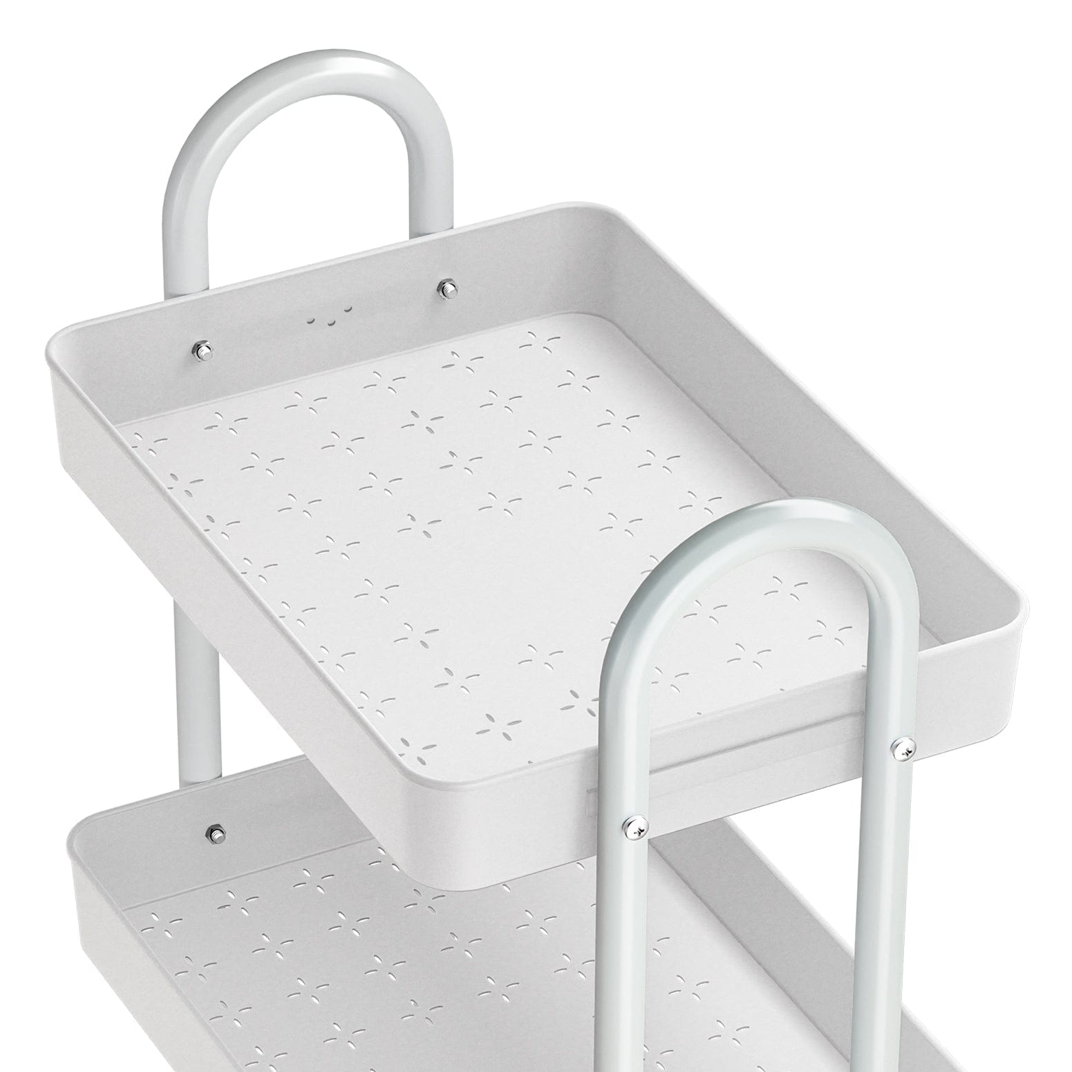 Artiss Furniture > Dining > Kitchen & Dining Trolleys Artiss Storage Trolley Kitchen Cart 3 Tiers Rack Shelf Organiser Wheels White