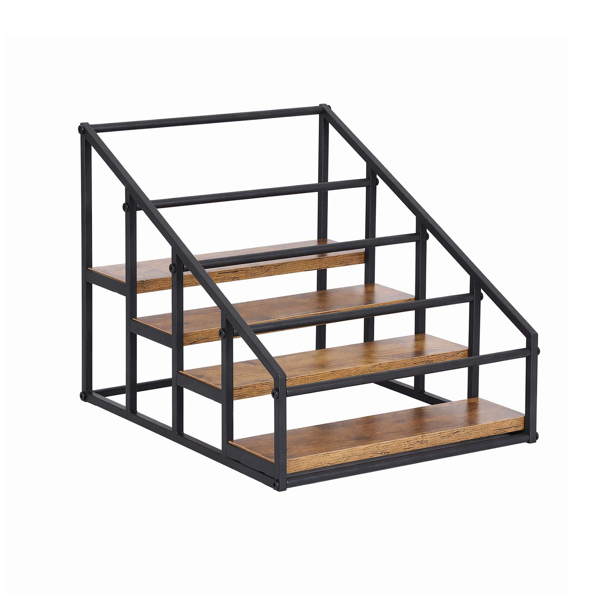 Artiss Furniture > Dining > Wine Racks Artiss 4-Tier Wine Rack Tabletop Countertop Wine Bottle Holder 16 Bottles Freestanding Black & Wood