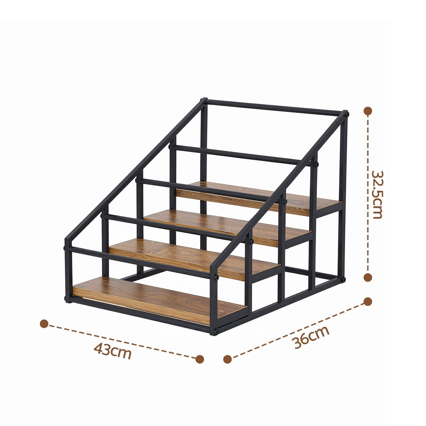 Artiss Furniture > Dining > Wine Racks Artiss 4-Tier Wine Rack Tabletop Countertop Wine Bottle Holder 16 Bottles Freestanding Black & Wood