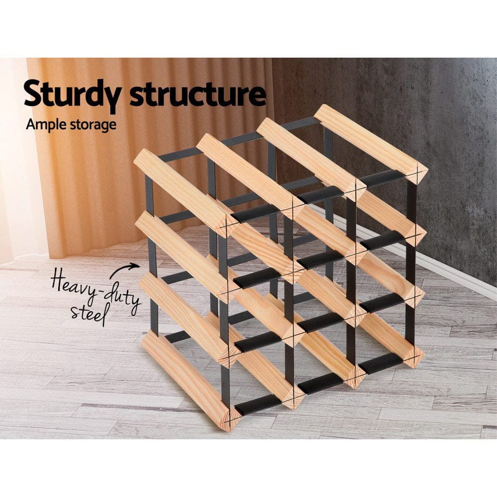 Artiss Furniture > Dining > Wine Racks Artiss Wine Rack 12 Bottle