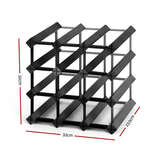 Artiss Furniture > Dining > Wine Racks Artiss Wine Rack 12 Bottle Black