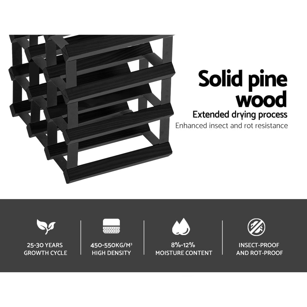 Artiss Furniture > Dining > Wine Racks Artiss Wine Rack 12 Bottle Black