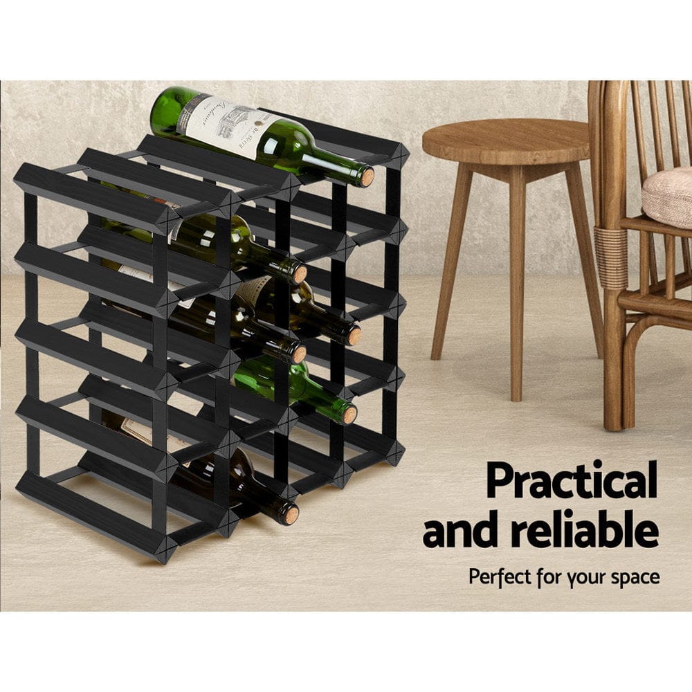 Artiss Furniture > Dining > Wine Racks Artiss Wine Rack 20 Bottle Black
