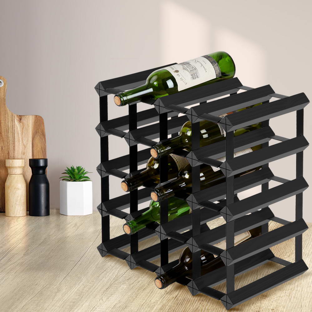 Artiss Furniture > Dining > Wine Racks Artiss Wine Rack 20 Bottle Black