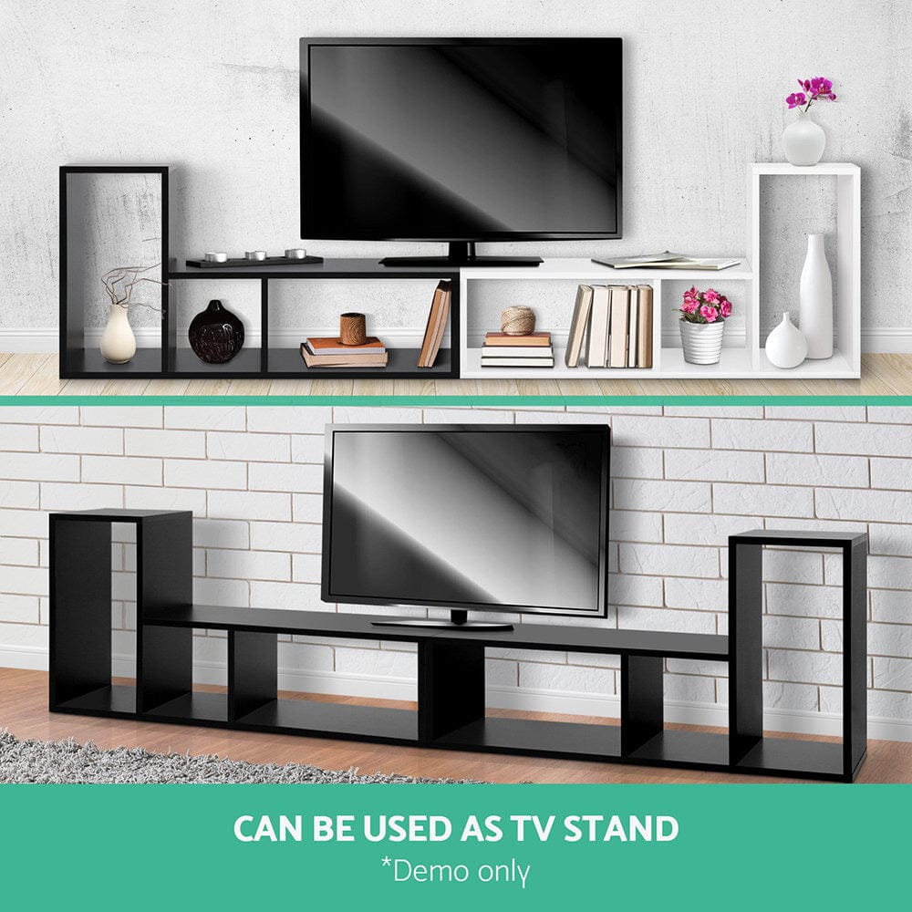 Artiss Furniture > Living Room > Bookcases & Shelves Artiss Bookshelf L Shape DIY - Black