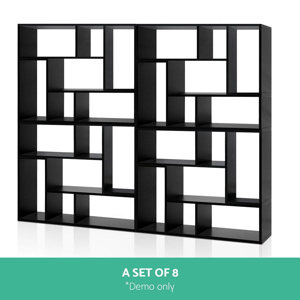 Artiss Furniture > Living Room > Bookcases & Shelves Artiss Bookshelf L Shape DIY - Black