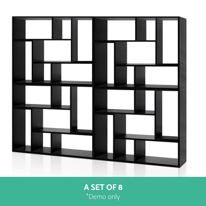 Artiss Furniture > Living Room > Bookcases & Shelves Artiss Bookshelf L Shape DIY - Black