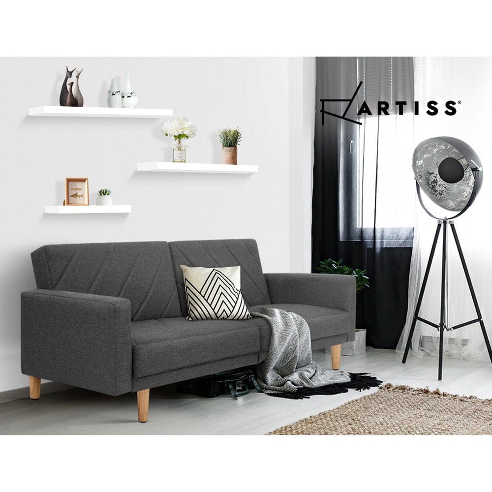 Artiss Furniture > Living Room > Bookcases & Shelves Artiss Floating Wall Shelf Set of 3 White