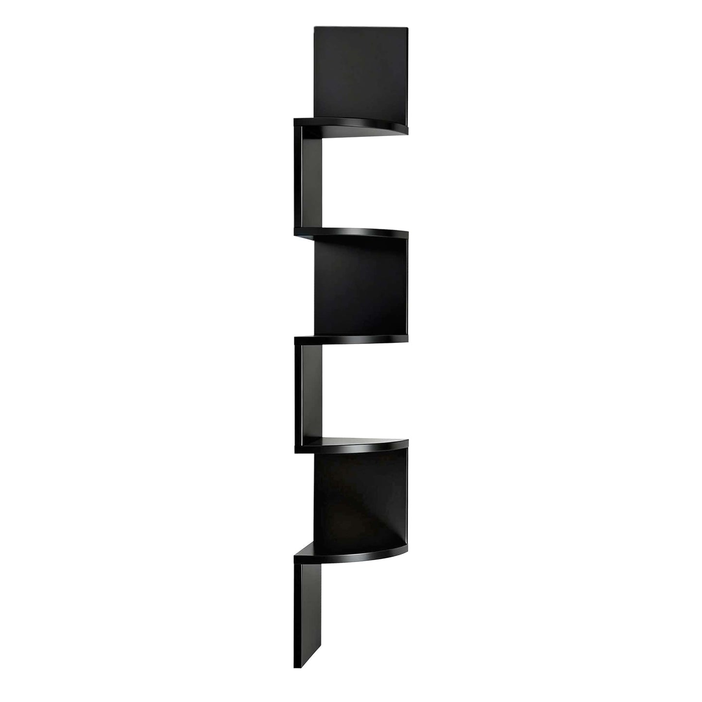 Artiss Furniture > Living Room > Bookcases & Shelves Artiss Wall Shelf Bookshelf Corner Floating 5-Tier Black