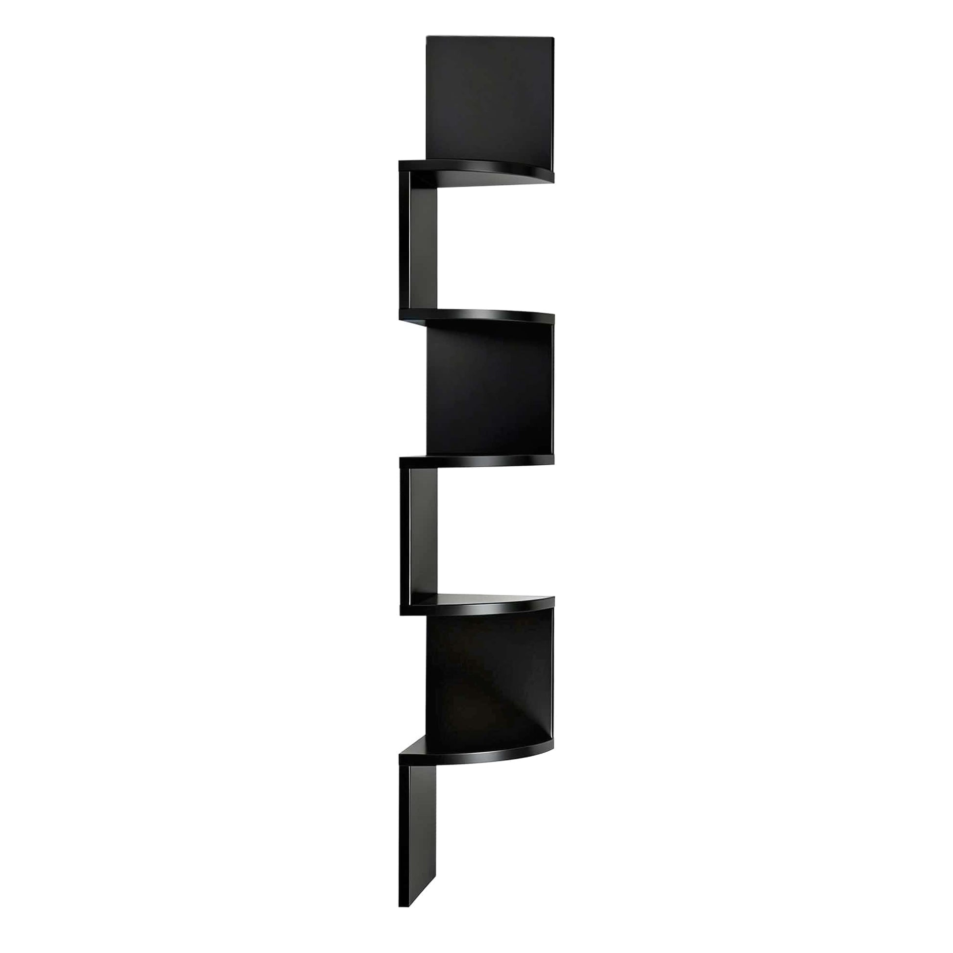 Artiss Furniture > Living Room > Bookcases & Shelves Artiss Wall Shelf Bookshelf Corner Floating 5-Tier Black