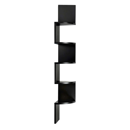 Artiss Furniture > Living Room > Bookcases & Shelves Artiss Wall Shelf Bookshelf Corner Floating 5-Tier Black