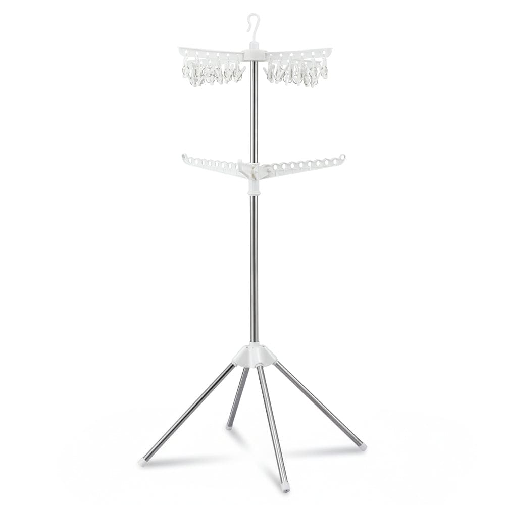 Artiss Furniture > Living Room > Coat Racks Artiss Clothes Rack Airer 2 Tier Rotatable Hanger Foldable